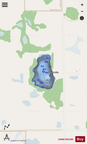 Nora Lake depth contour Map - i-Boating App - Streets