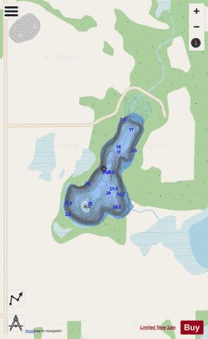 West Langan Lake depth contour Map - i-Boating App - Streets