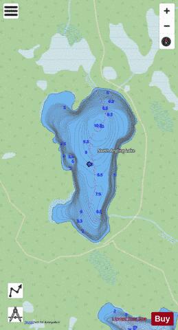 North Angling Lake depth contour Map - i-Boating App - Streets