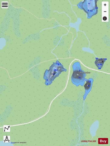 Lars Lake depth contour Map - i-Boating App - Streets
