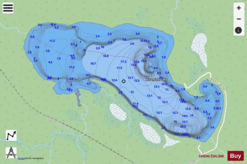 Miramichi Lake depth contour Map - i-Boating App - Streets