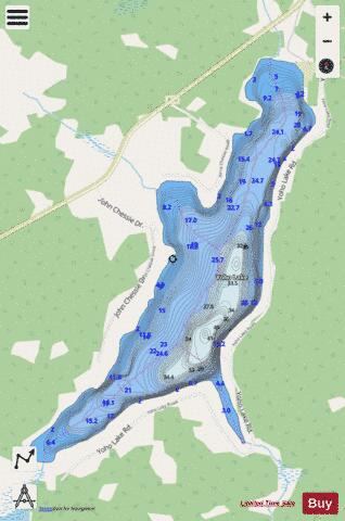 Yoho Lake depth contour Map - i-Boating App - Streets