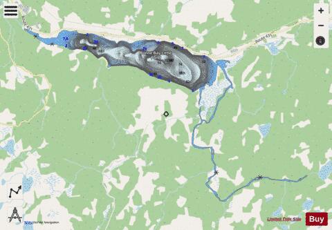 Bonne Bay Little Pond depth contour Map - i-Boating App - Streets