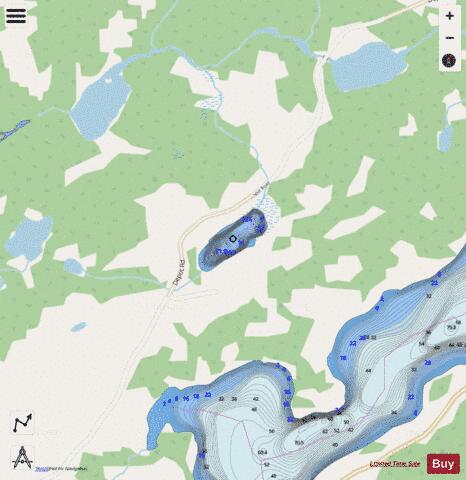 Cheeseman Lake depth contour Map - i-Boating App - Streets