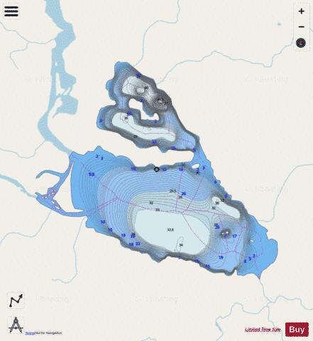 Alexis Pond depth contour Map - i-Boating App - Streets