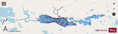 Crooks Lake depth contour Map - i-Boating App - Streets