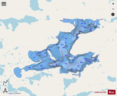 Igloo Lake depth contour Map - i-Boating App - Streets