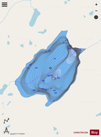 Lake Kathleen depth contour Map - i-Boating App - Streets