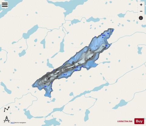 Toilet Seat Lake depth contour Map - i-Boating App - Streets