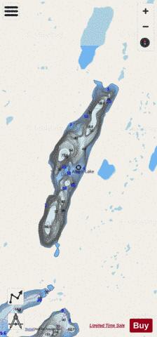 Alliger Lake depth contour Map - i-Boating App - Streets