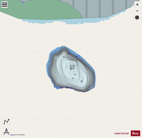Shellabear Lake depth contour Map - i-Boating App - Streets