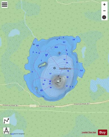 Beautiful Lake depth contour Map - i-Boating App - Streets