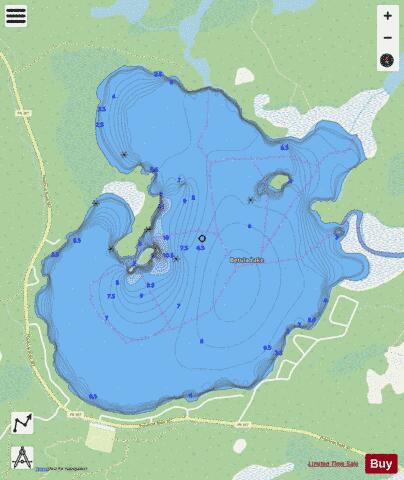 Betula Lake depth contour Map - i-Boating App - Streets
