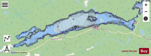 Bird Lake depth contour Map - i-Boating App - Streets