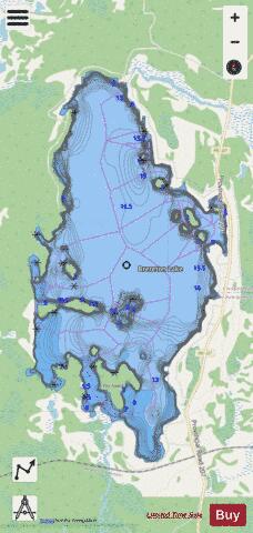 Brereton Lake depth contour Map - i-Boating App - Streets