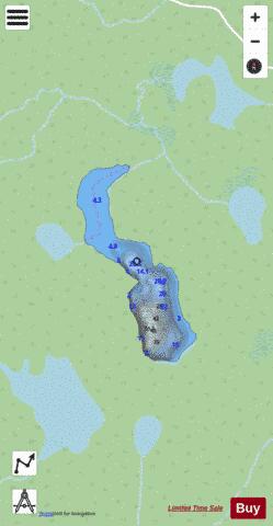 Hook Lake depth contour Map - i-Boating App - Streets