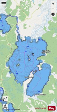 Jessica Lake depth contour Map - i-Boating App - Streets