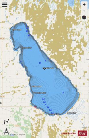 Lake Dauphin depth contour Map - i-Boating App - Streets