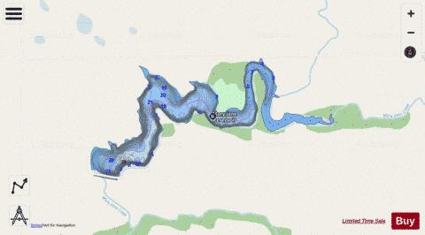 Mary Jane Reservoir depth contour Map - i-Boating App - Streets