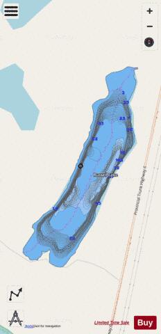 Russell Lake depth contour Map - i-Boating App - Streets