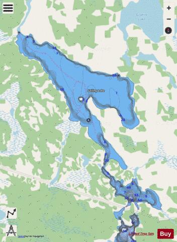 Sailing Lake depth contour Map - i-Boating App - Streets