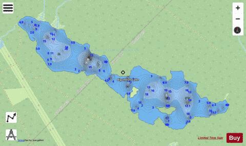 Big Indian Lake depth contour Map - i-Boating App - Streets