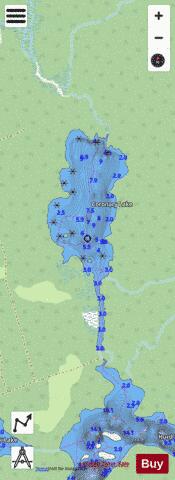 Coronary Lake depth contour Map - i-Boating App - Streets