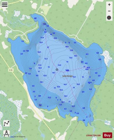 Lake George depth contour Map - i-Boating App - Streets