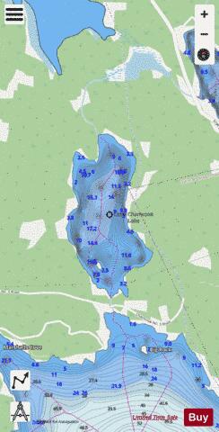 Little Chamcook Lake depth contour Map - i-Boating App - Streets
