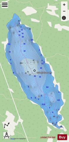 Little Kedron Lake depth contour Map - i-Boating App - Streets
