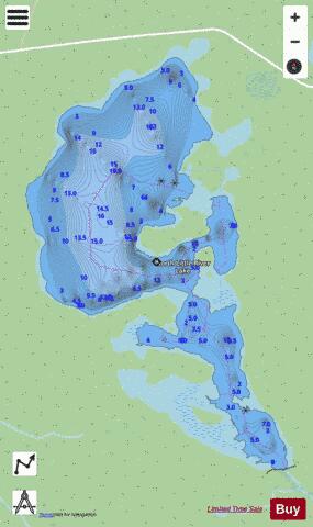 North Little River Lake depth contour Map - i-Boating App - Streets