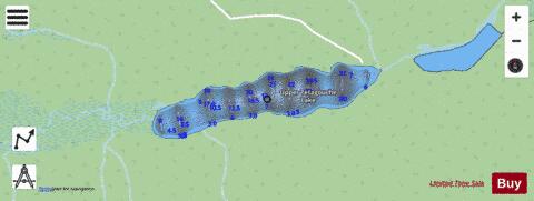 Upper Tetagouche Lake depth contour Map - i-Boating App - Streets