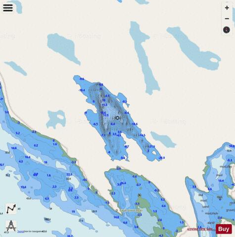Kitikmeot Lake depth contour Map - i-Boating App - Streets