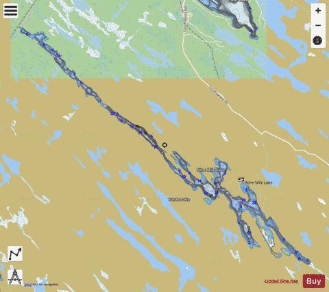 Nine Mile Lake depth contour Map - i-Boating App - Streets