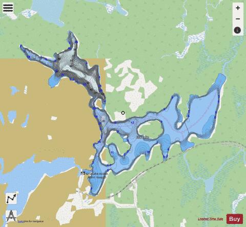 Ena Lake depth contour Map - i-Boating App - Streets