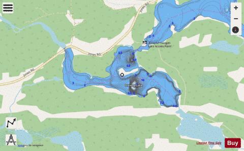 Drewry Lake depth contour Map - i-Boating App - Streets