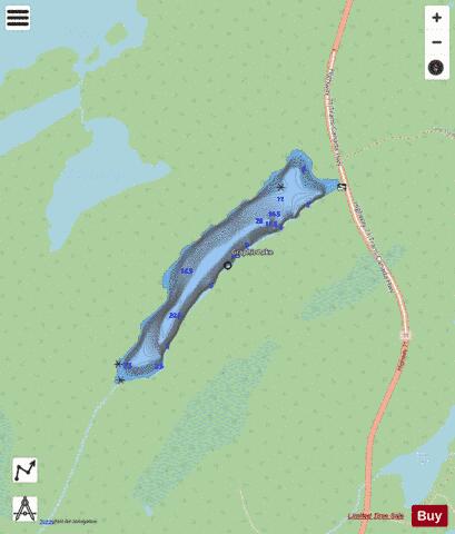 Graphic Lake depth contour Map - i-Boating App - Streets
