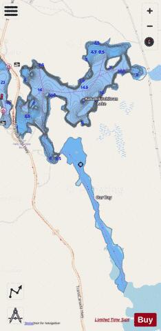 Kakabikitchiwan Lake depth contour Map - i-Boating App - Streets