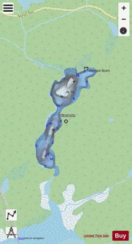 Watt Lake depth contour Map - i-Boating App - Streets