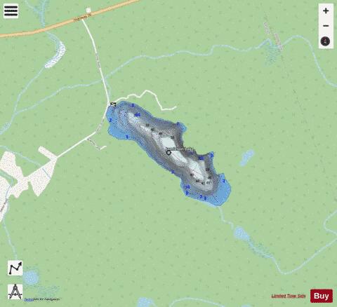 Jamieson Lake depth contour Map - i-Boating App - Streets