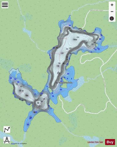 Mephisto Lake depth contour Map - i-Boating App - Streets