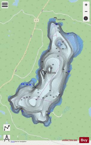 Cecil Lake depth contour Map - i-Boating App - Streets