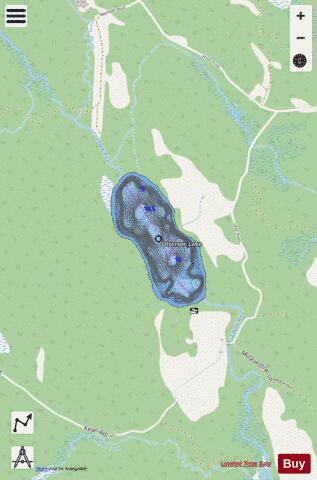 Otterson Lake depth contour Map - i-Boating App - Streets
