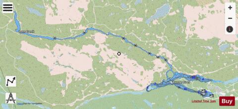 Black Bay + Lac Du Bois Dur depth contour Map - i-Boating App - Streets