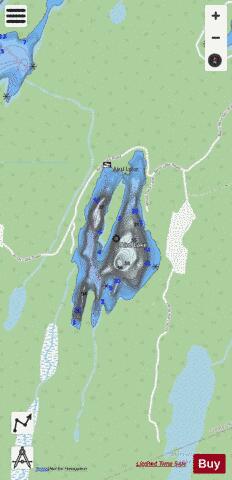 Aird Lake depth contour Map - i-Boating App - Streets