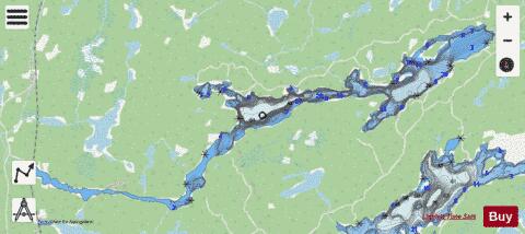 Shawanaga Lake depth contour Map - i-Boating App - Streets
