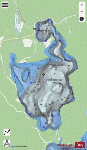 Livingstone Lake depth contour Map - i-Boating App - Streets