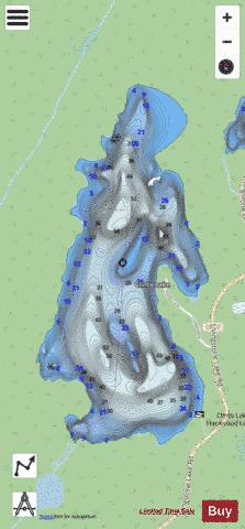 Clinto Lake depth contour Map - i-Boating App - Streets