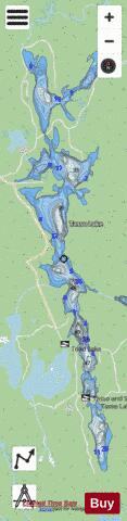 Tasso Lake depth contour Map - i-Boating App - Streets
