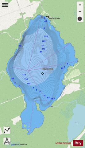 Burford Lake depth contour Map - i-Boating App - Streets
